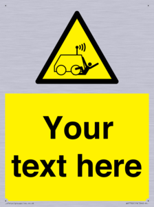 Custom warning run over by operator controlled machine